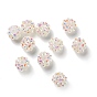 Resin Rhinestone Beads, with Jelly Style Inside, AB Color, Round, Hole: 2mm