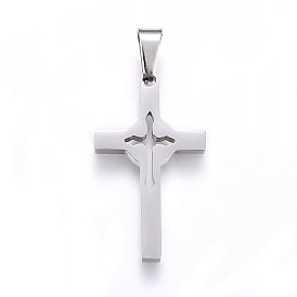 304 подвески из нержавеющей стали, с полым, крестик