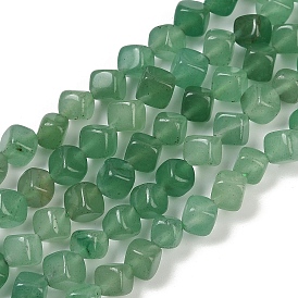 Естественный зеленый авантюрин бисер нитей, кубические