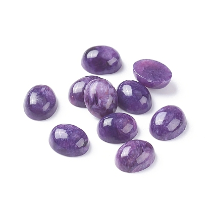 Natural Charoite Cabochons, Oval