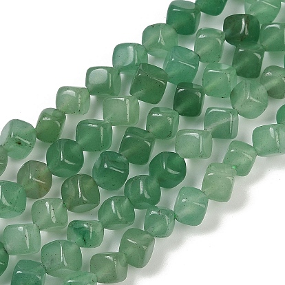 Естественный зеленый авантюрин бисер нитей, кубические