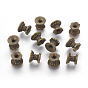 Tibetan Style Alloy Waist Drum Beads, Cadmium Free & Lead Free, 9.5x8mm, Hole: 2.5mm, about 600pcs/1000g
