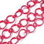 Eco-Friendly Alloy Spray Painted Link Chains, with Spool, Unwelded