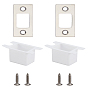 2 Sets 201 Stainless Steel Door Reinforcement Plate with Screws