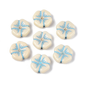 Окрашенные непрозрачные акриловые бусины, цветок