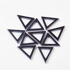 Valentines idées cadeaux jour pour petit ami non-magnétiques pendentifs triangle d'hématite synthétique, noir