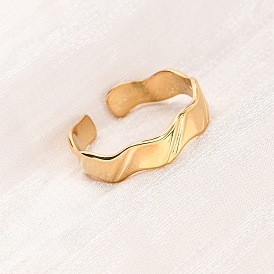 304 открытые манжеты из нержавеющей стали для женщин, ионное покрытие (ip)