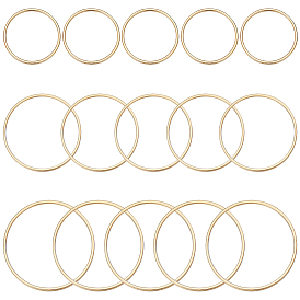 30шт. 3 стили латунные соединительные кольца, долговечный, круглые кольца