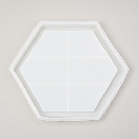 Moules en silicone hexagonaux tangram, moules de coulée, pour la résine UV, fabrication d'artisanat de jouet de jeu de logique de résine époxyde
