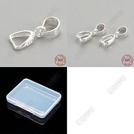 6 Stück 2 Stile 925 Sterling Silber Anhänger Ösen, Eispickel Prise Bügel, mit 925 Stempel