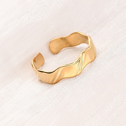 304 открытые манжеты из нержавеющей стали для женщин, ионное покрытие (ip)