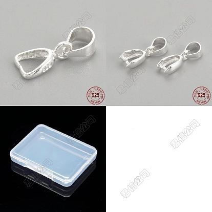 6 Stück 2 Stile 925 Sterling Silber Anhänger Ösen, Eispickel Prise Bügel, mit 925 Stempel
