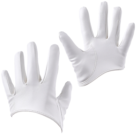 PU Leather Half Palm Gloves