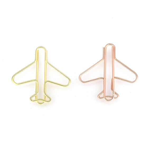 Airplane Shape Iron Paper Clips, Cute Paper Clips, Funny Bookmark Marking Clips
