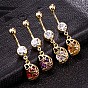 Piercing-Schmuck, Messing Zirkonia Nabel Ring, Bauchringe, mit chirurgischem Edelstahlstab, cadmiumfrei und bleifrei