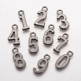 Alloy Pendants, Number, Gunmetal