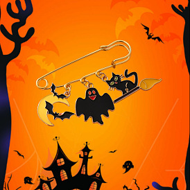 Halloween Pumpkin Ghost Face Funny Brooch Personalized Cute Cartoon Waist Pin