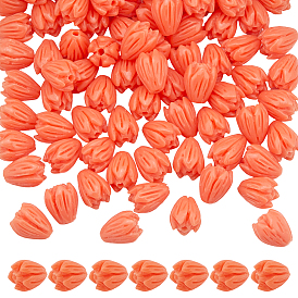 100шт. окрашенные синтетические коралловые бусины, для изготовления ювелирных изделий DIY, Жасмин