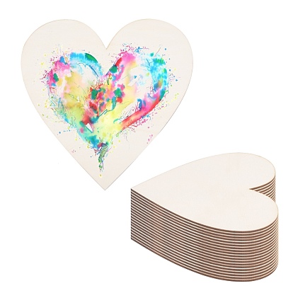 Unvollendete Holzherzausschnittform, für die Hochzeit, valentine, DIY Lieferungen