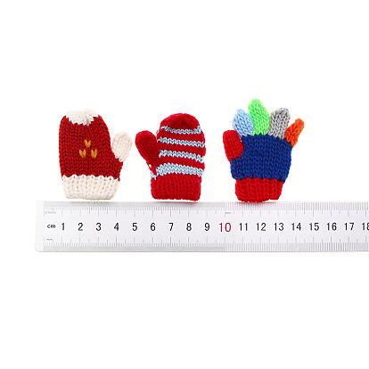 Dollhouse Dollhouse Mini Knitted Gloves Pocket Model Miniature Scene Accessories Home Decor Ornaments