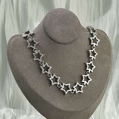 304 ожерелья из нержавеющей стали со звездообразными звеньями для женщин и мужчин