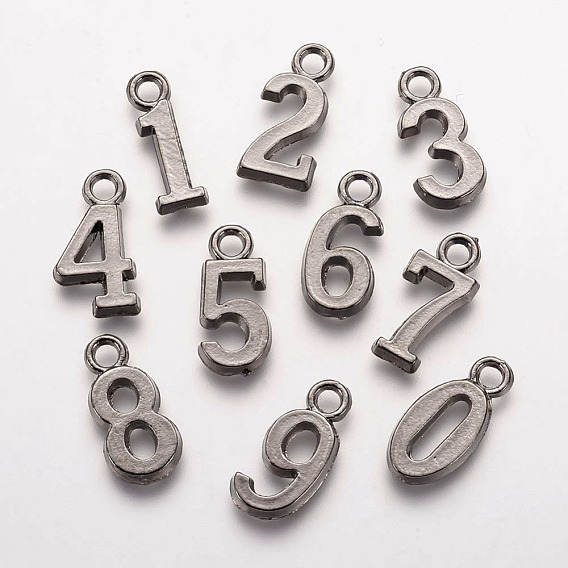 Alloy Pendants, Number, Gunmetal