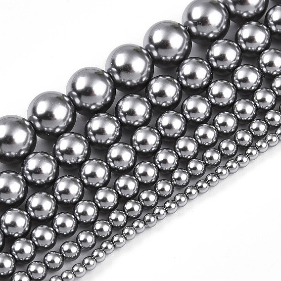 Выпечка из окрашенного перламутрового стекла жемчужные бусинки, круглые