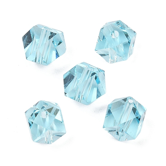 Стекло имитация австрийских хрустальных бусин, многоугольник, граненые