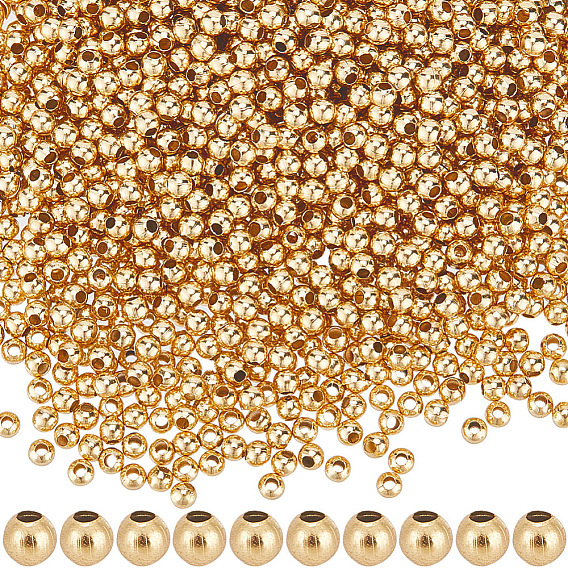 2000 шт. 304 бусины из нержавеющей стали, круглые