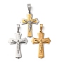 304 подвески из нержавеющей стали, крестовые амулеты с Иисусом, вакуумное покрытие pvd