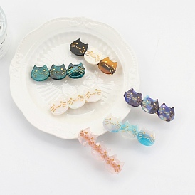 Cellulose Acetate Alligator Hair Clips, Hair Accessories for Girls Women, Cat