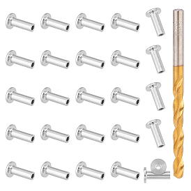 Unicraftale 1 Set 316 Stainless Steel Stemball Swage Dead Ends & Drill Bit, Invisible Cable Railing, Terminal for Wood Stair Deck