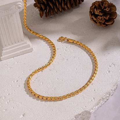 3.5мм 304 ожерелья из витой цепочки из нержавеющей стали для женщин