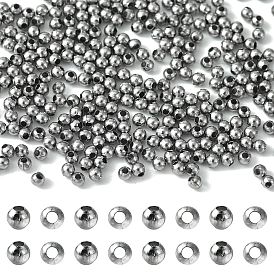 304 Stainless Steel Round Seamed Beads, Spacer Beads, for Jewelry Craft Making