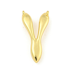 Rack Plating Brass Pendants, Cadmium Free & Lead Free, Rabbit