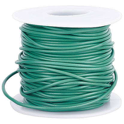 25 ярдов круглого шнура из коровьей кожи, кожаный шнурок для браслетов ожерелья