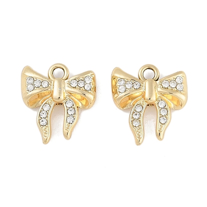 Подвески из сплава и страза, бантом