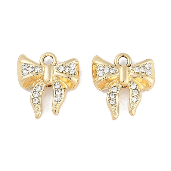 Подвески из сплава и страза, бантом