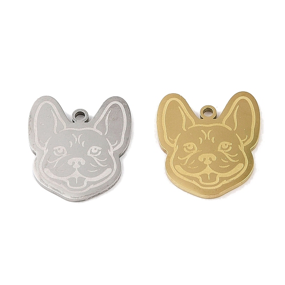 201 подвески из нержавеющей стали, бульдог очарование
