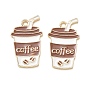 Alloy Enamel Pendants, Coffee Cup Charms