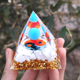 Orgonite Pyramid Resin Energy Generators, for Home Office Desk Decoration