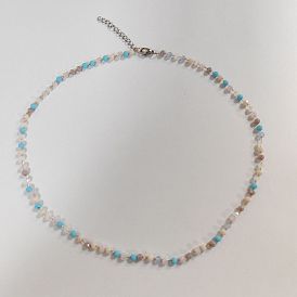 304 Stainless Steel Necklaces, Glass Bead Necklaces