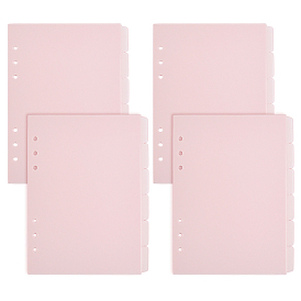 Пластиковые разделители для папок, 6 Вкладка индексной страницы с отверстиями для планировщика, блокнота и переплетных листов., прямоугольные