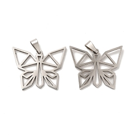 201 Stainless Steel Pendants, Butterfly Charm