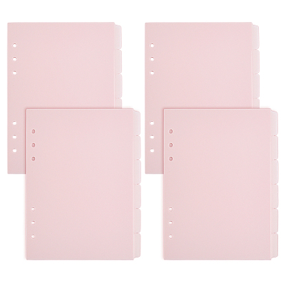 Пластиковые разделители для папок, 6 Вкладка индексной страницы с отверстиями для планировщика, блокнота и переплетных листов., прямоугольные