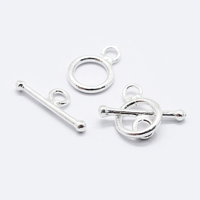 925 Sterling Silver Toggle Clasps, Ring