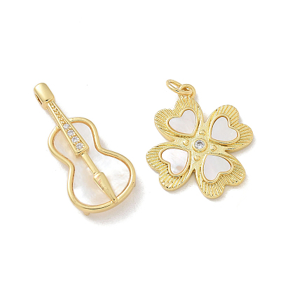 Латунные микро проложить кубического циркония подвески, без кадмия, без никеля и без свинца, оболочки прелести, реальный 18 k позолоченный