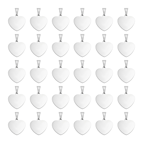30 pcs 304 dijes de acero inoxidable, color acero inoxidable, Corte con laser