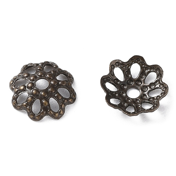 Шапочки и конусы для бусин, латунные