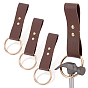 PU Leather & Alloy Rings O Buckle Belt Hammer Holder, Medieval Costume Accessory